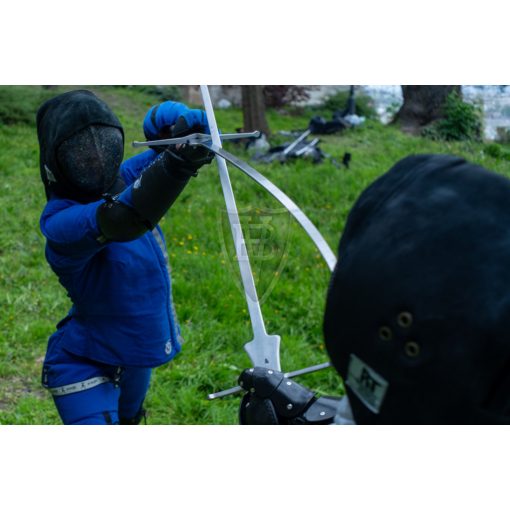 Fechtfeder für Fechtturniere mit Glockenform-Klinge, Spitze zurückgekrümmt