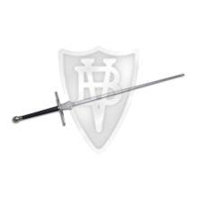 Fechtfeder für Fechtturniere mit Glockenform-Klinge, Spitze zurückgekrümmt