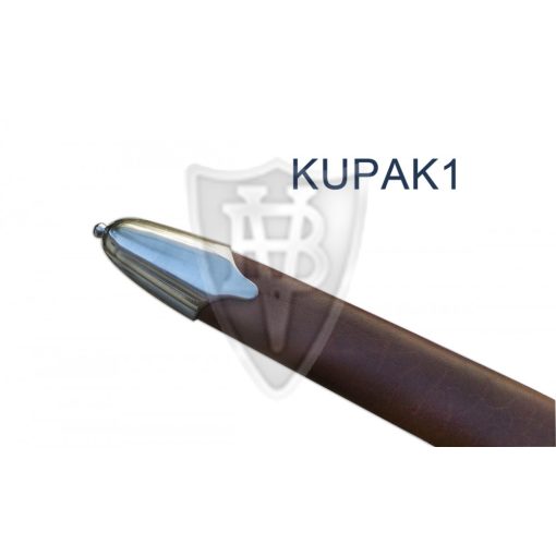 Kardtok bőrből övvel, fém koptatóval